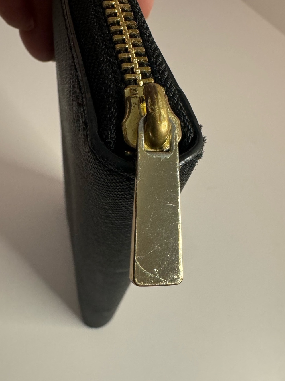 #303 Tory Burch Emerson Zip Around Long Wallet Black Saffiano Leather - Picture 2 of 14
